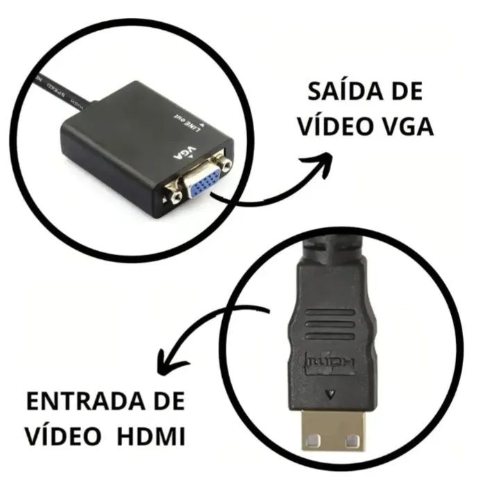 Adaptador conversor HDMI para VGA  - Foto 5