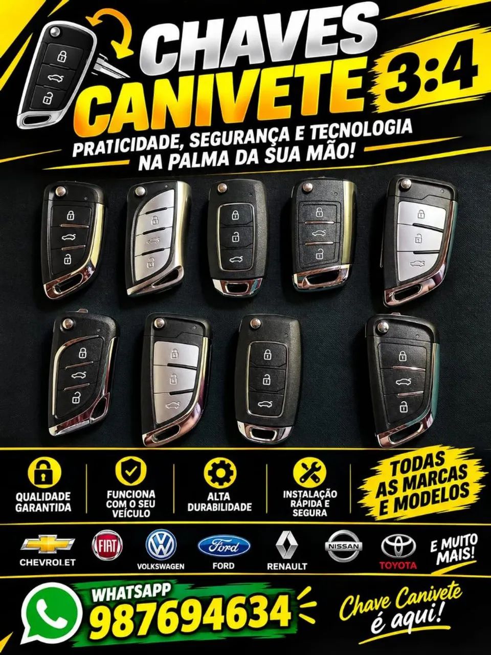 Chaves Codificadas Canivete 