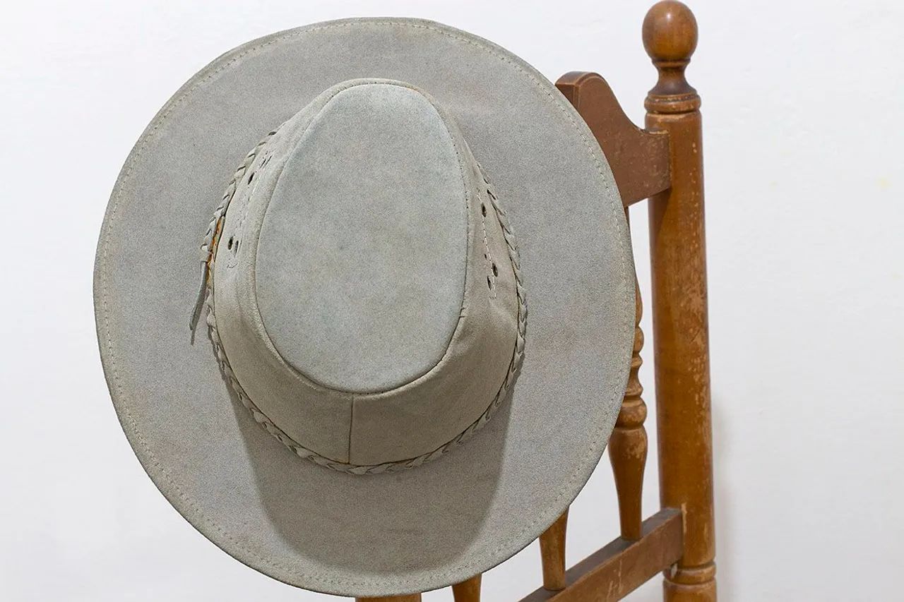 Chapéu country / cowboy couro bege - Foto 3