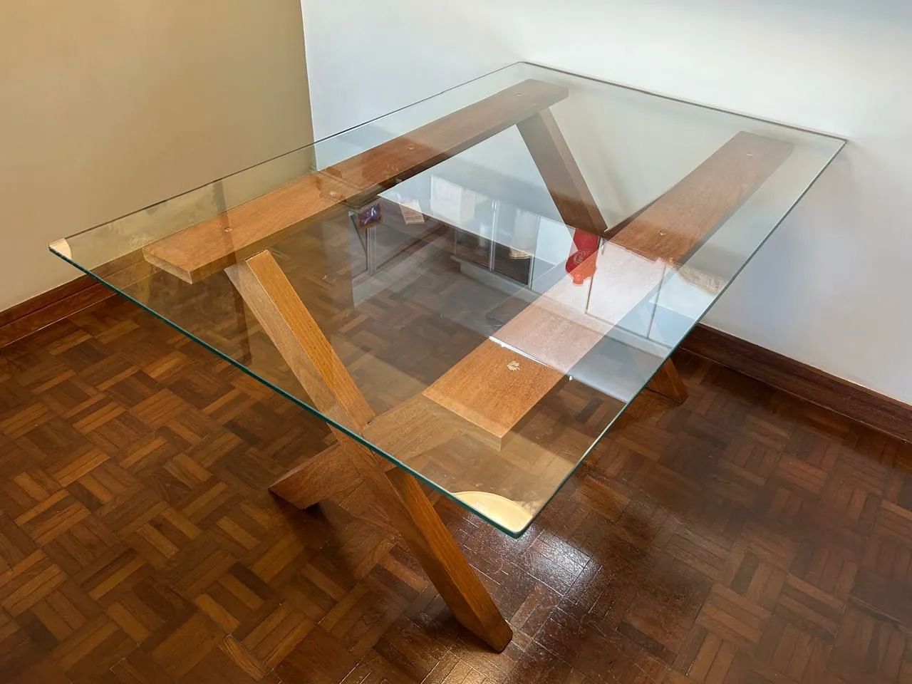 Conjunto de Mesa de Vidro com 4 Cadeiras - Foto 4