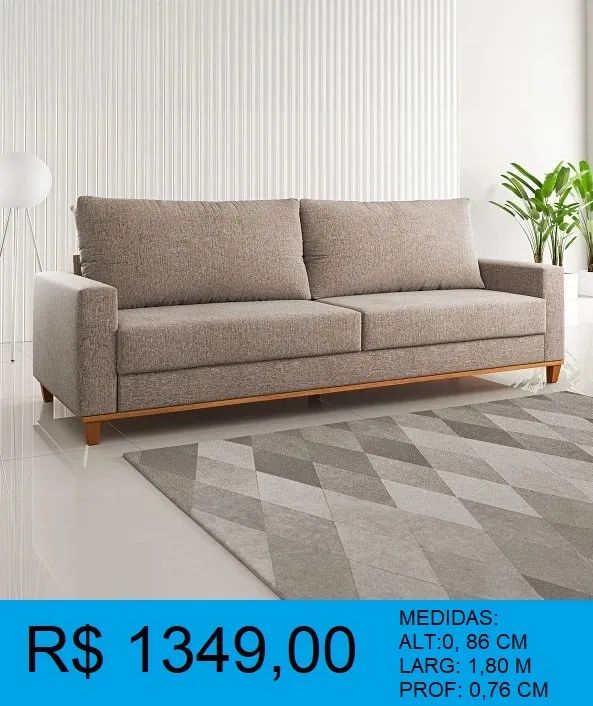 Sofá 1.80 Linho  - Foto 2