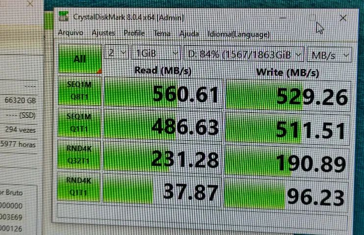 SSD CS900 2Tb PNY (Usado, funcionando perfeitamente e saúde em 92%) - Foto 3