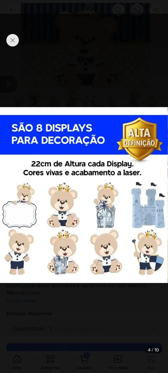 Kit Decoração para Chá de bebê menino  - Foto 3