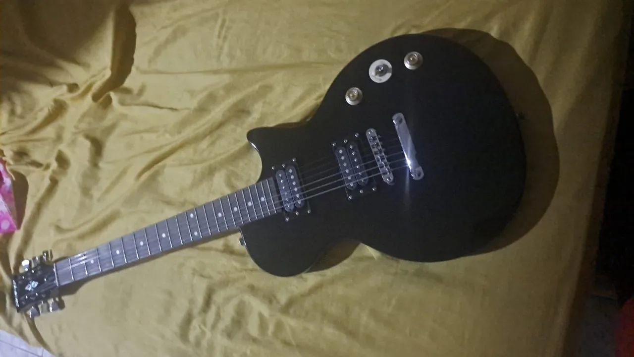 Guitarra LesPaul 200 Strinberg preta - Foto 4