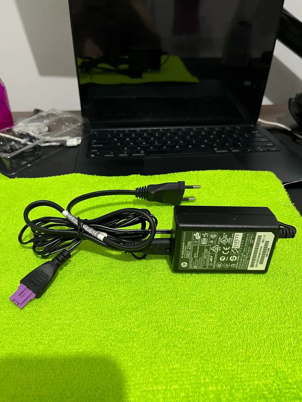 Fonte para impressora 30v HP Plug Roxo + Cabo Energia - Foto 3