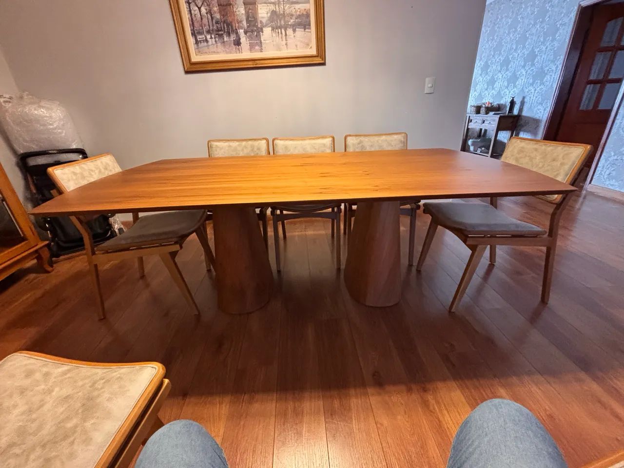 Mesa de Jantar Noronha 220cm + 8 Cadeiras ? Moderna Mobília - Foto 2