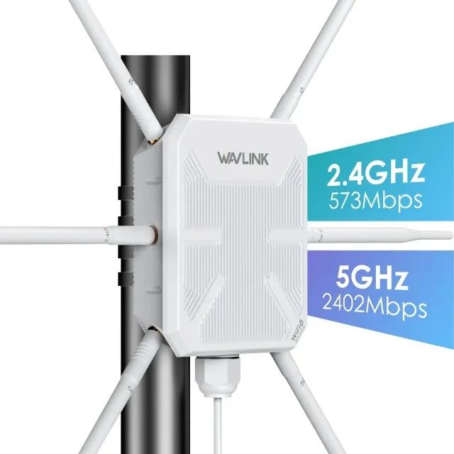 Roteador Repetidor Wavlink AX3000 Wi-Fi 6 Gigabit Outdoor Externo 5Ghz Lacrado Original - Foto 6