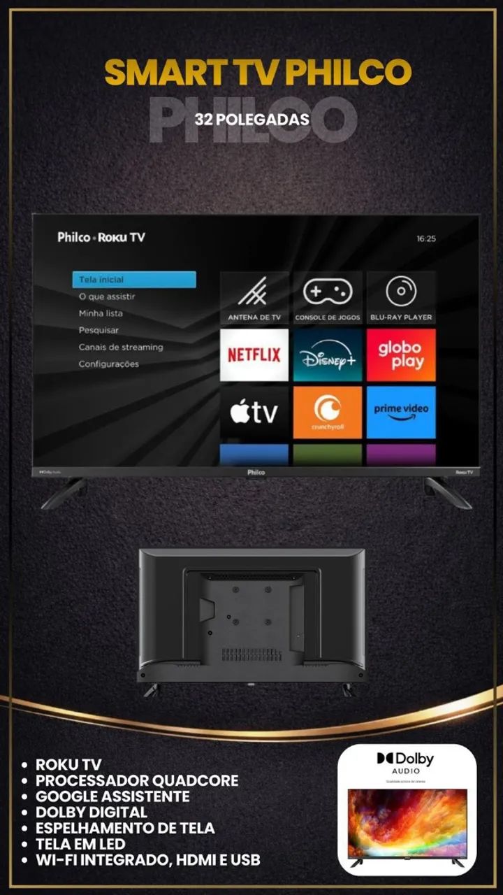Televisão 32" Philco - nova - oferta - Pronta entrega R$ 1.699,99