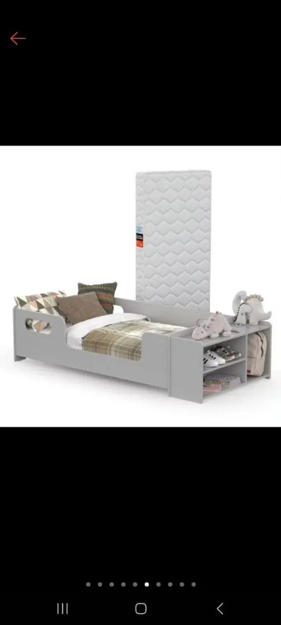 Cama Infantil Menino com Colchão e Nicho 350 Reais