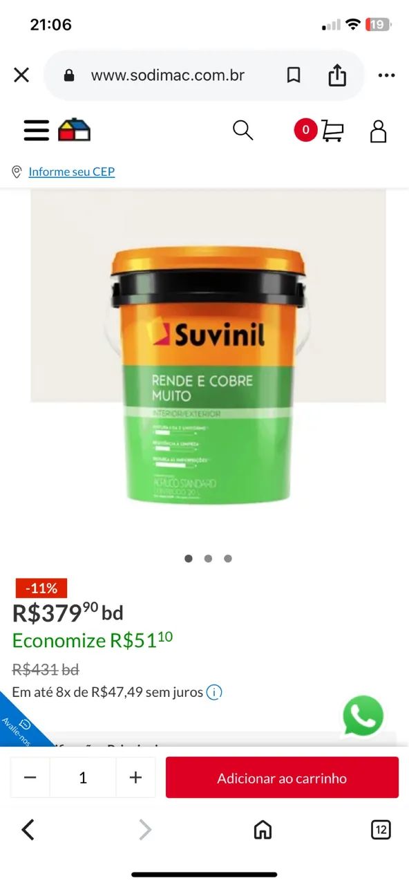 Rende e cobre muito suvinil 240reais vender logo - Foto 3