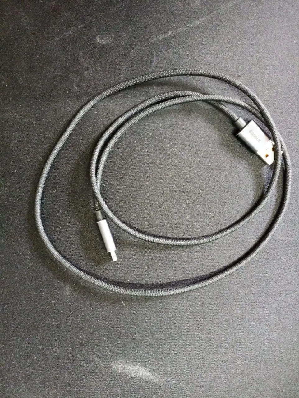 Cabo Baseus USB-C 100W 5A - 1 metro - Nylon Trançado - Carga Super Rápida 