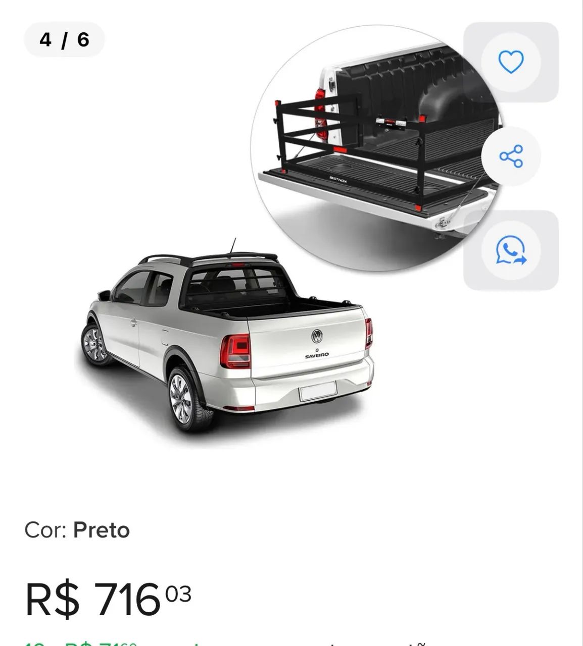 Vendo extesor caçamba da saveiro 