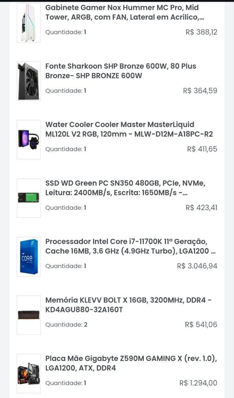 PC Gamer I7-11700K RX 6750 XT - Foto 5