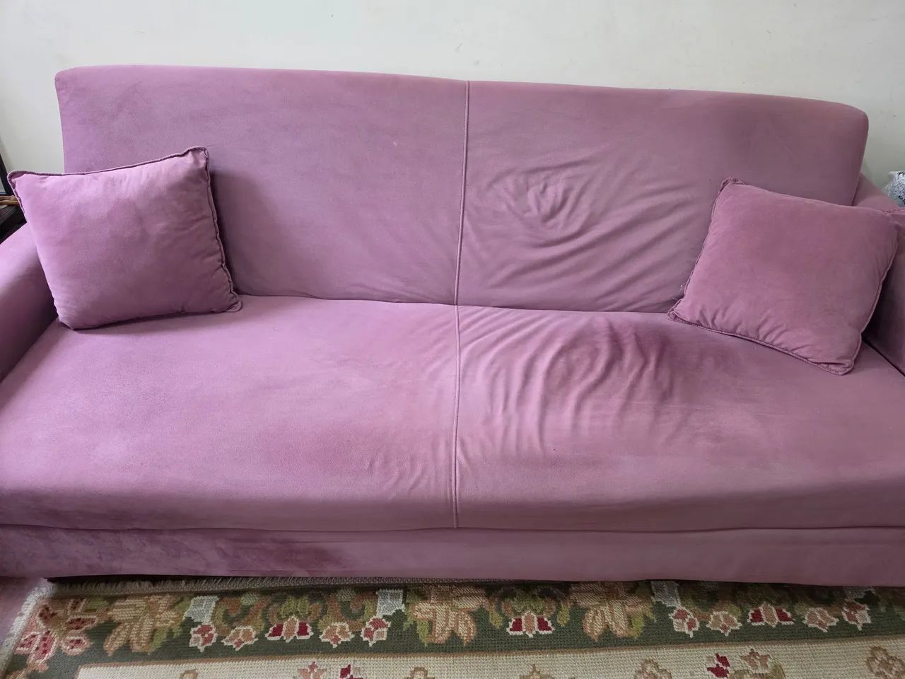 Sofa-cama bordô 1,80 (3 lugares)