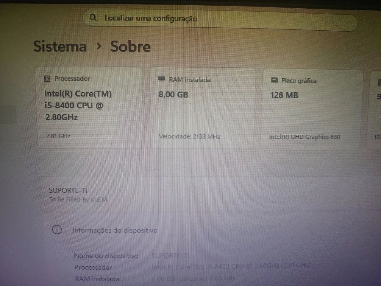 CPU Processador Core i5=84, 8GB, HD 500 e Windows 11 - Foto 3