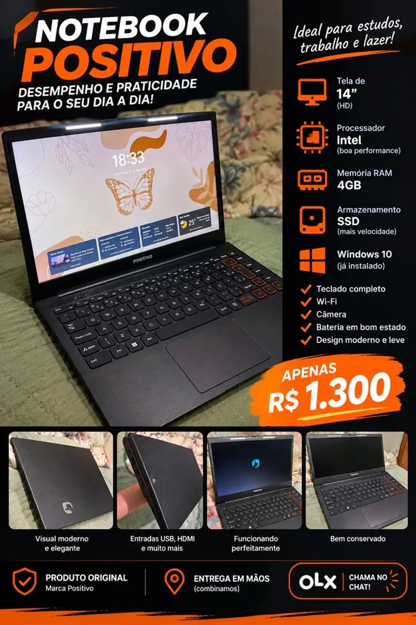 ? NOTEBOOK POSITIVO À VENDA - R$ 1.100