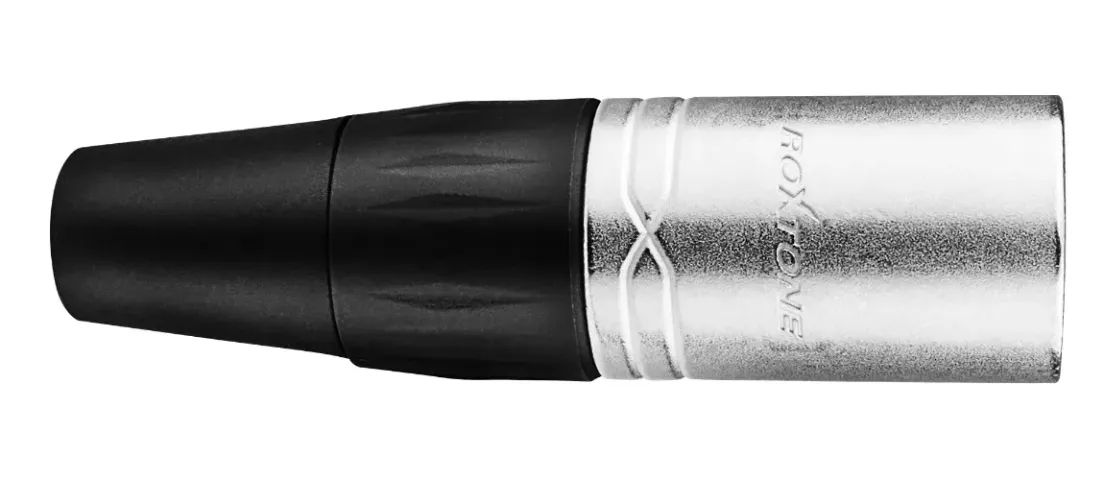 Plug Xlr Macho 3 Pinos Niquelado Resistente Rx3mp-nt Roxtone