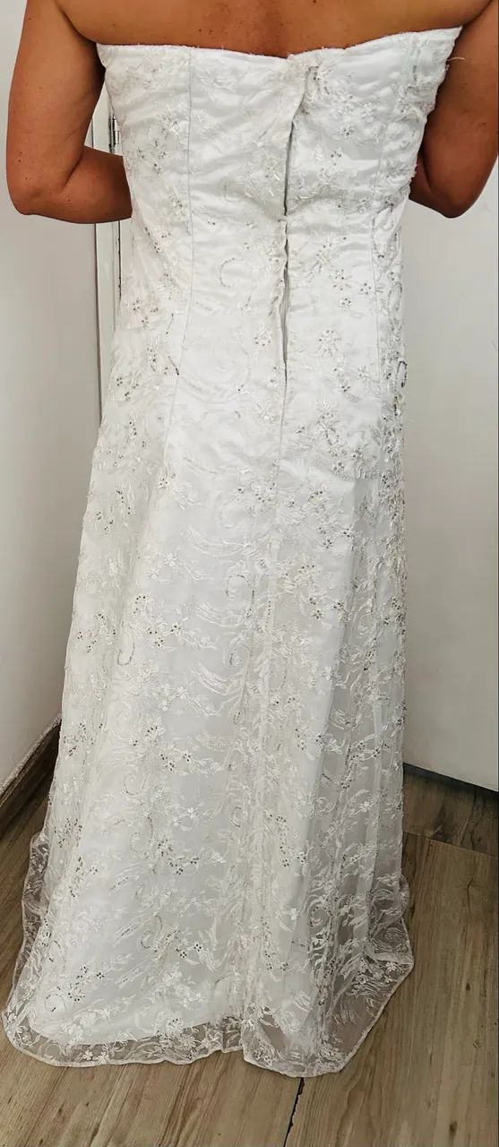 Lindo vestido renda bordado  - Foto 4