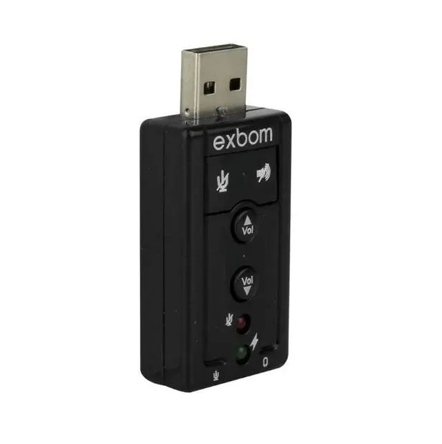 Placa De Som Usb 7.1 Canais Exbom - Foto 4