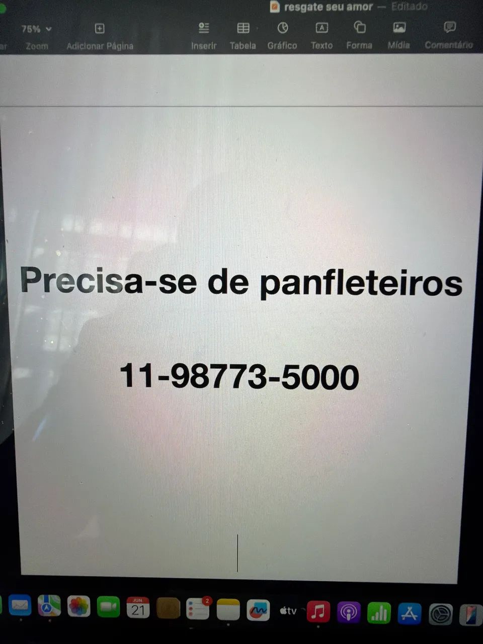 Panfleteiro zona sul 