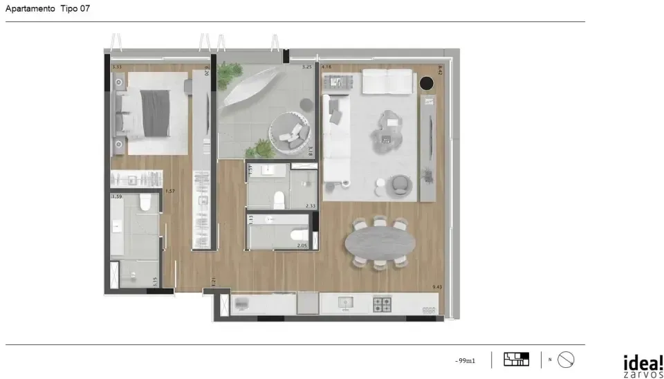 PLANTA 99m²