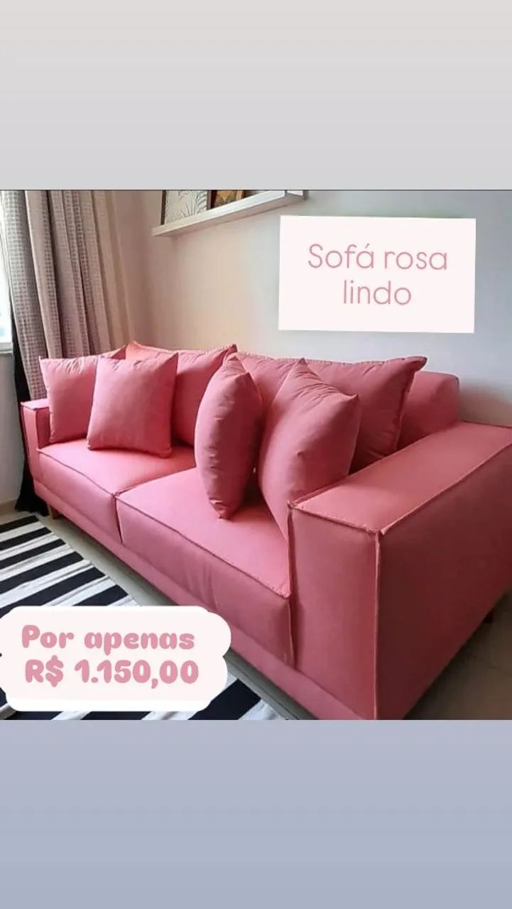 Sofá rosa lindo
