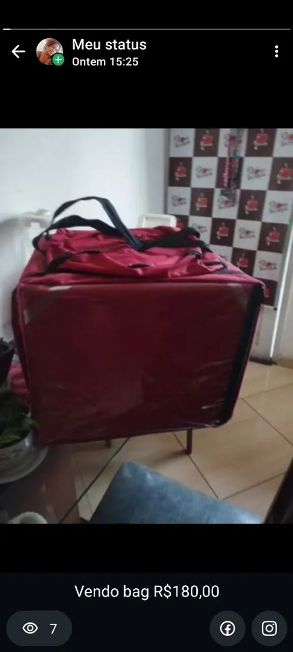 Bag para entregar lanches