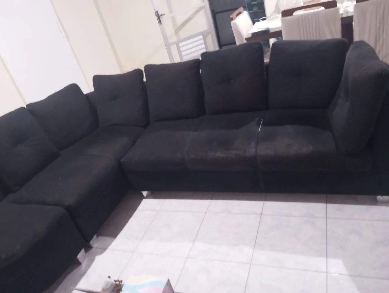 Sofá L grande com pulf  - Foto 5