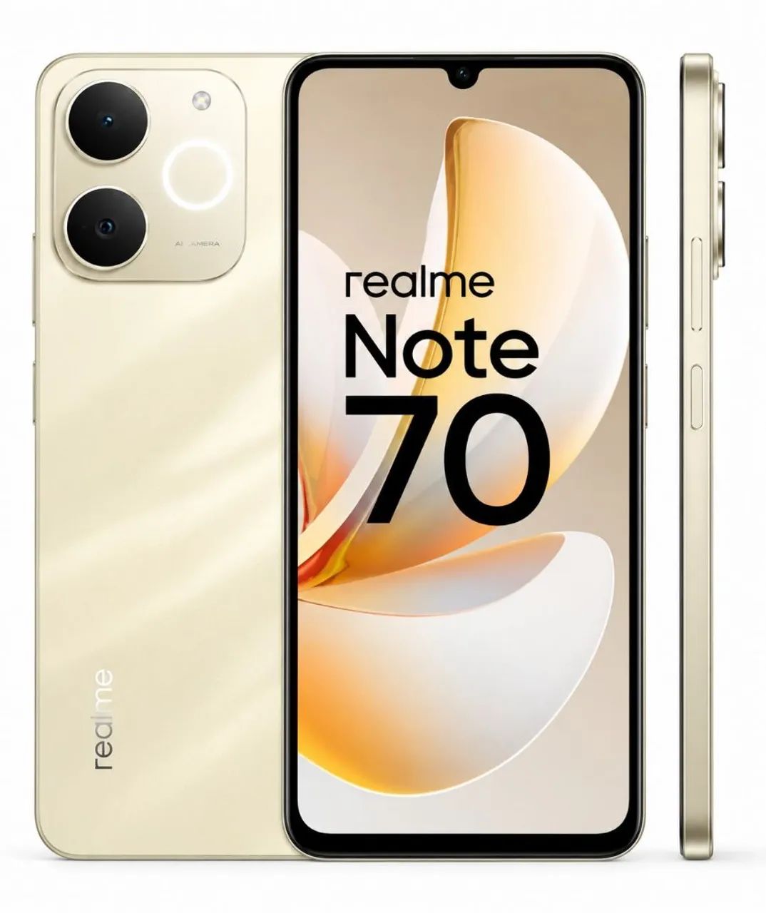 Realme Note 70 256GB / 8GB RAM - Preto e Gold (Novo/Na Caixa