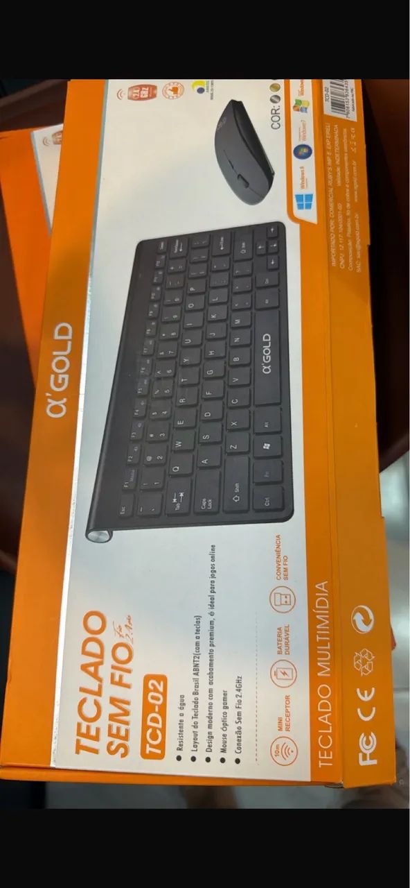 Teclado e mouse sem fio