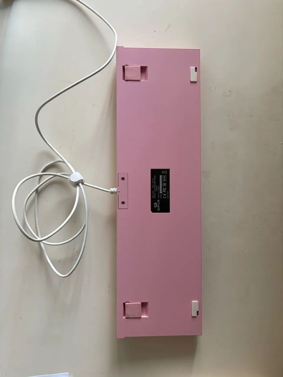 Teclado Mecânico Redragon Hades Rosa e Branco - Foto 4