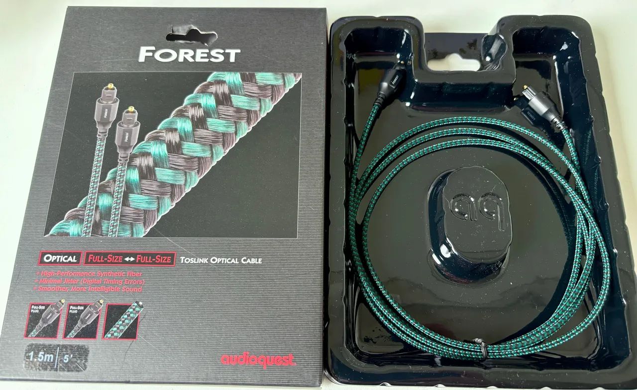 Cabo Optico/toslink Audioquest Forest 1,5mts, Impecável