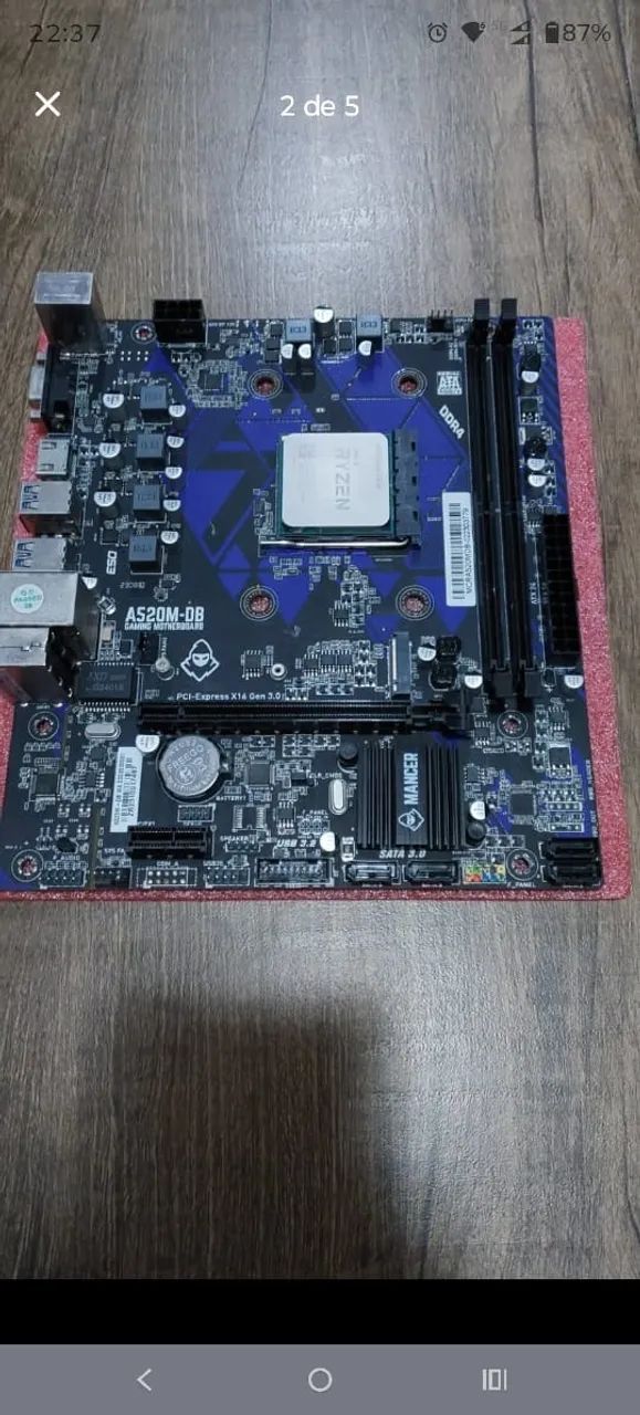 KIT Placa Mãe Mancer a520m-DB + Processador Ryzen 3 4100 - Foto 3