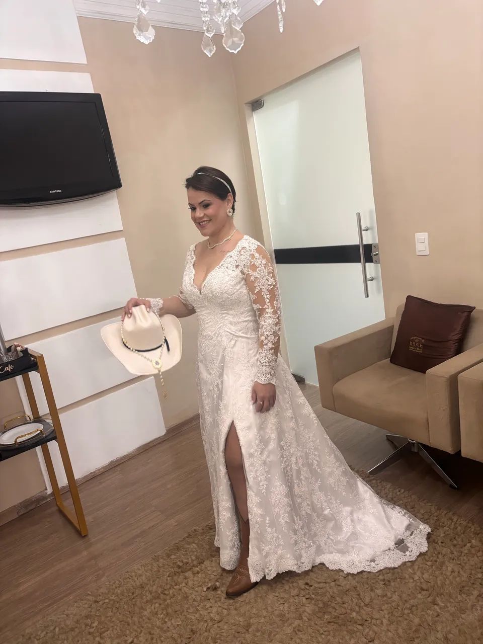 Vestido de Noiva Rendado - Foto 5