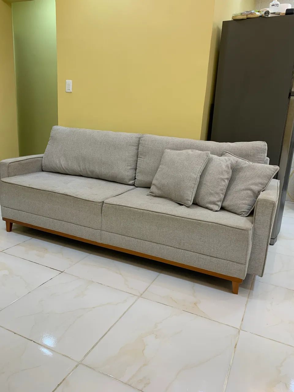 Sofá linho 4 lugares - Foto 4