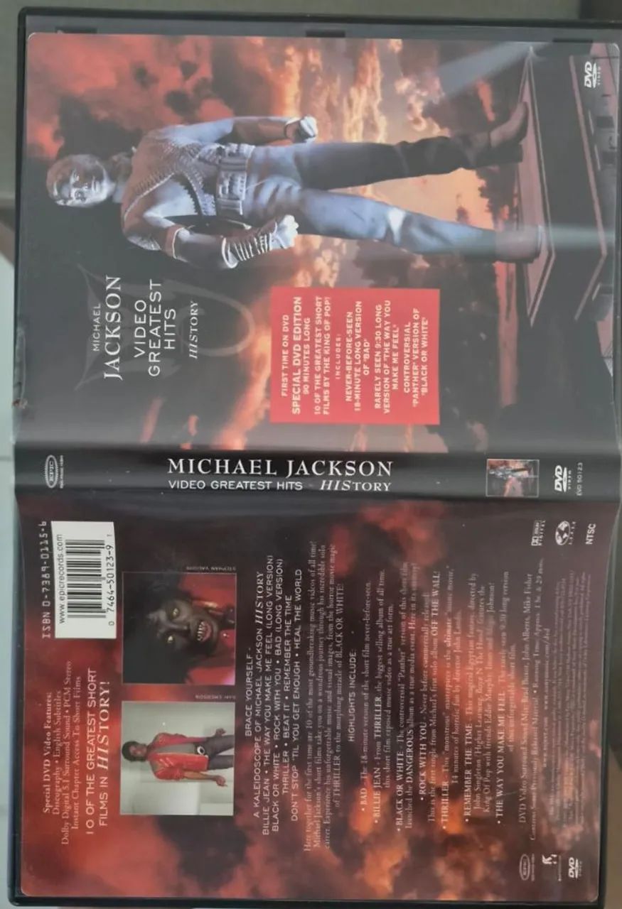 DVD Michael Jackson video greatest hits
