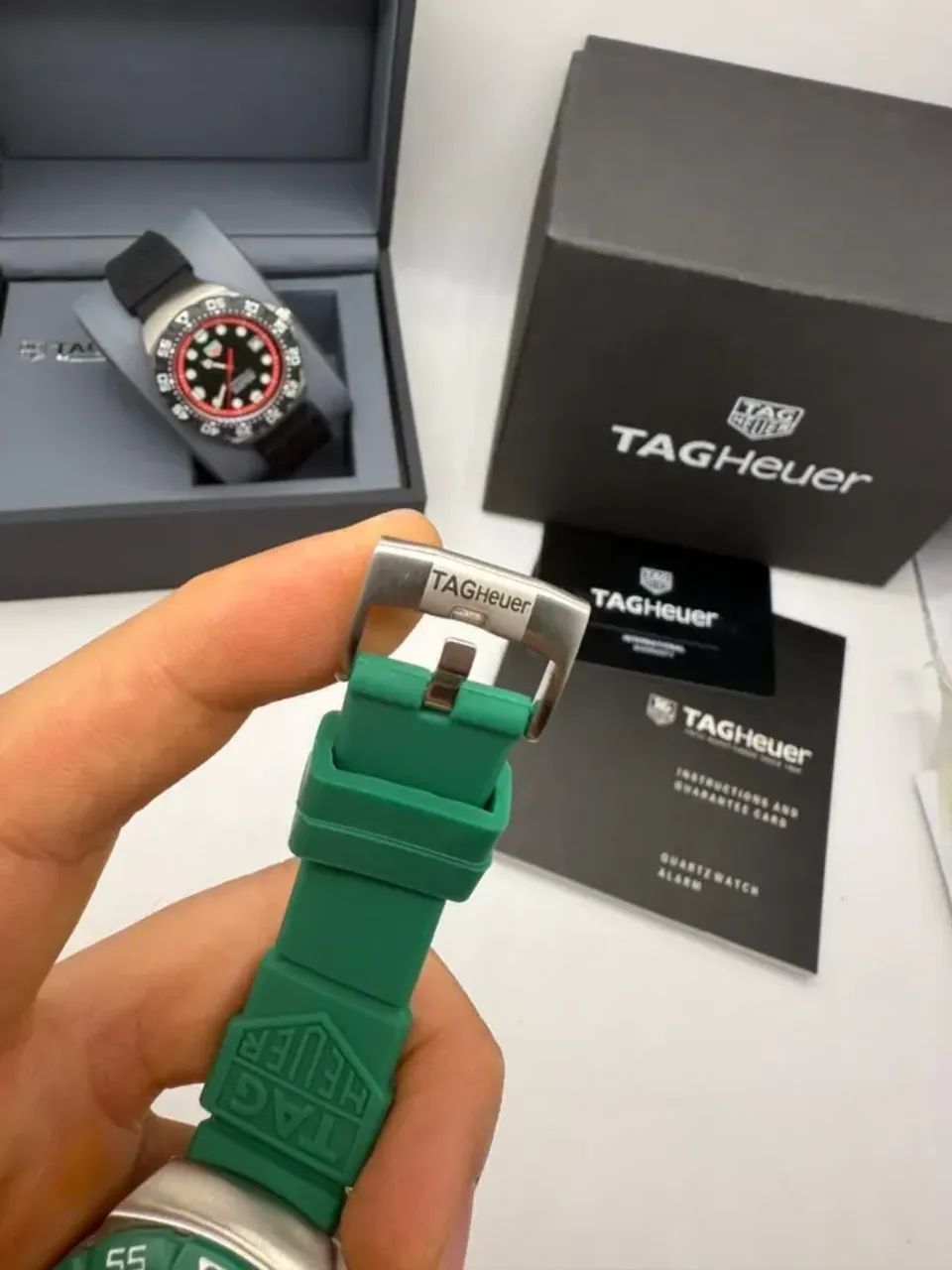 Relógio TAG HEUER F1 SOLARGRAPH PULSEIRA VERDE  - Foto 5