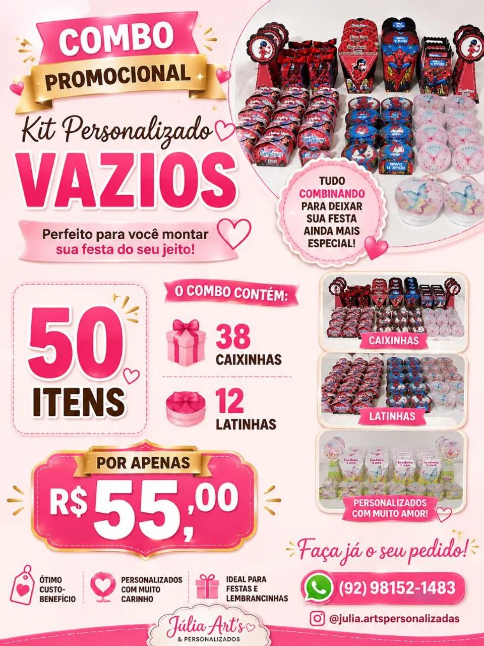 Lembranças personalizadas 
