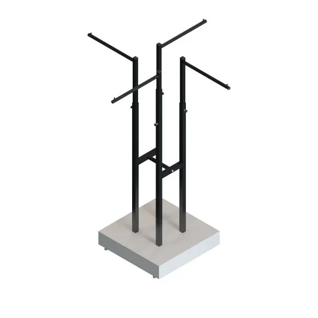 Expositor com 4 Braços cabideiros - Robust Base Em MDF 