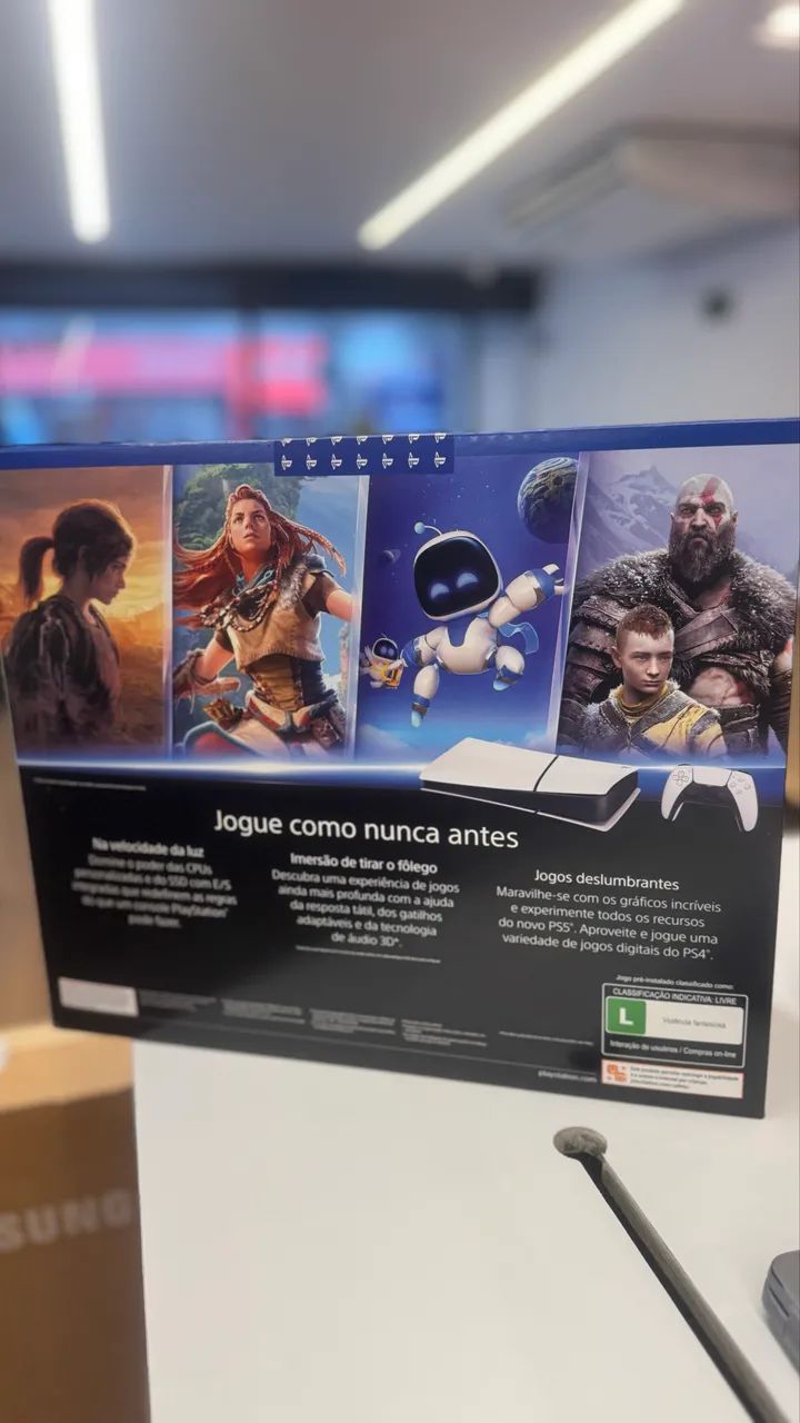PS 5 Slim Digital 925GB com 2 jogos  - Foto 2