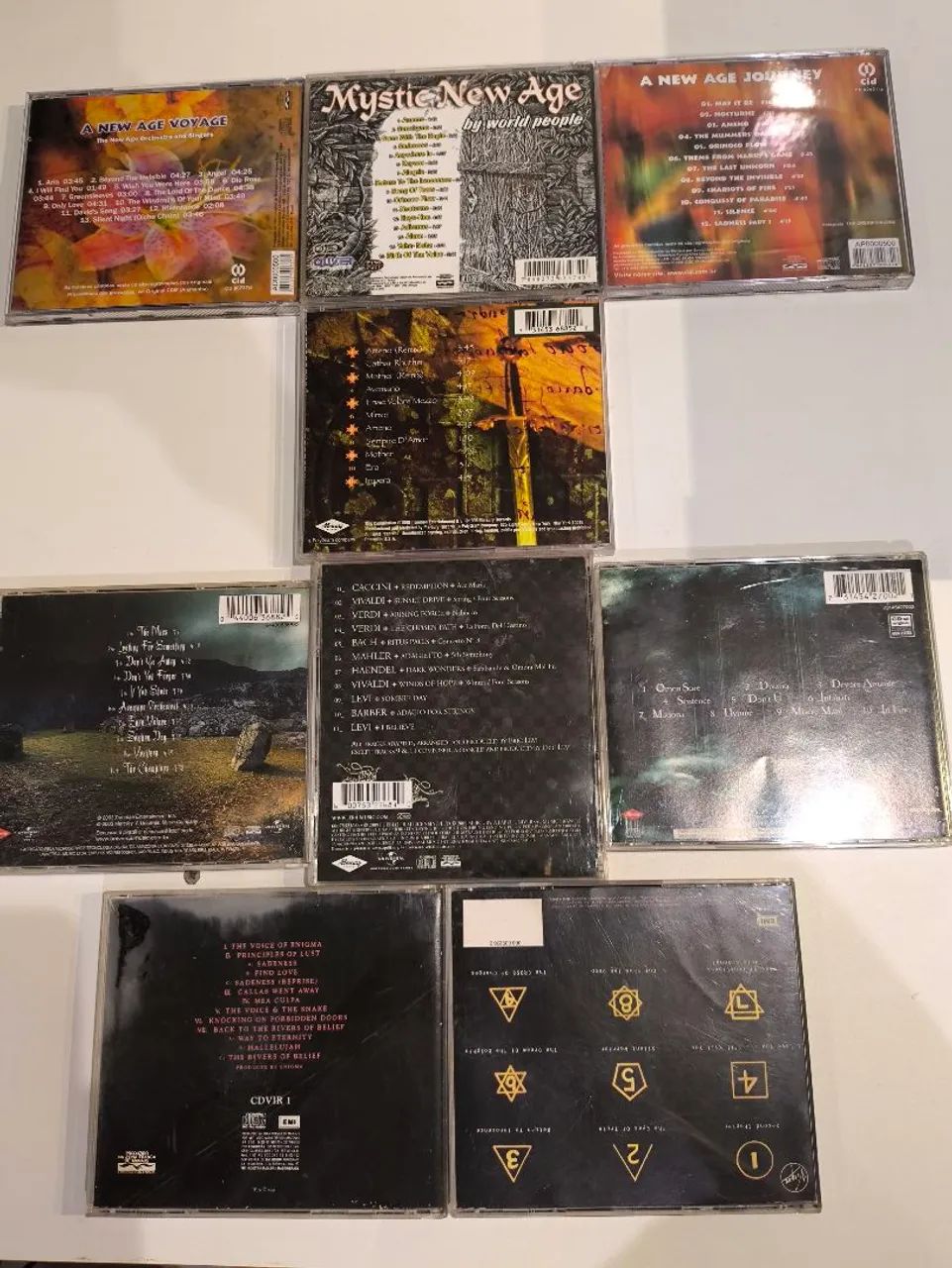 Lote / Coleção de CDs de Música New Age e Enigma / Era (9 CDs