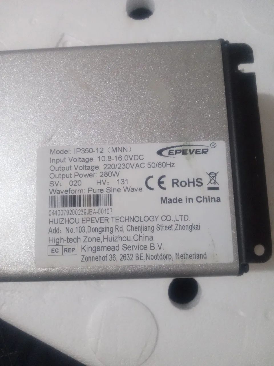 Vende-se inversor 350w entrada 12v saída 220v usado