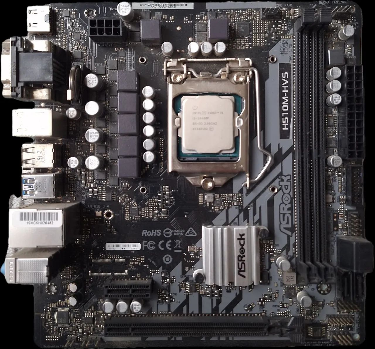 Processador Intel I5-10400F + Placa mãe Asrock H510M-HVS