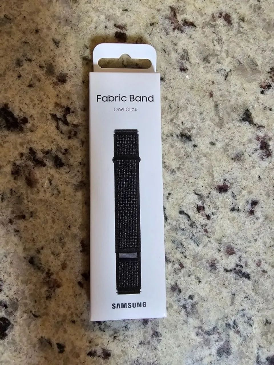 Pulseira de tecido original Samsung para Galaxy Watch 7, 6, 5 e 4 20mm M/L preta NOVA