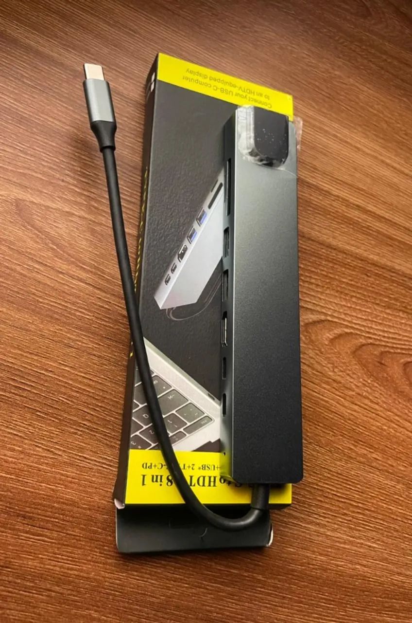 Adaptador Hub 8 Portas HDMI 4K + Ethernet - Foto 2