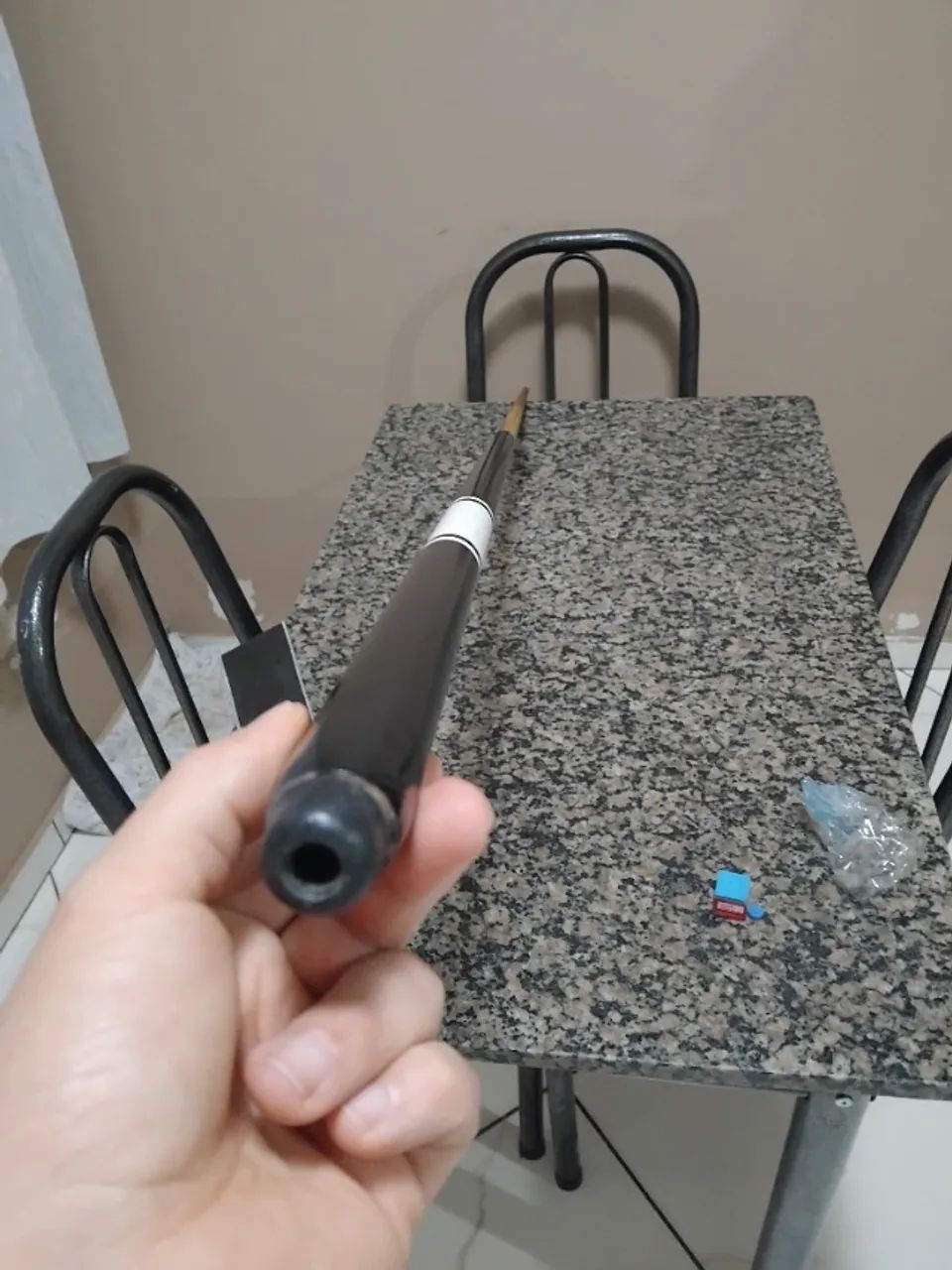 Taco de sinuca com capa giz e sola reserva  - Foto 4