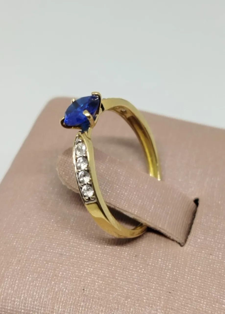 Anel ouro 18k - zirconias -  aro 11 - Foto 3