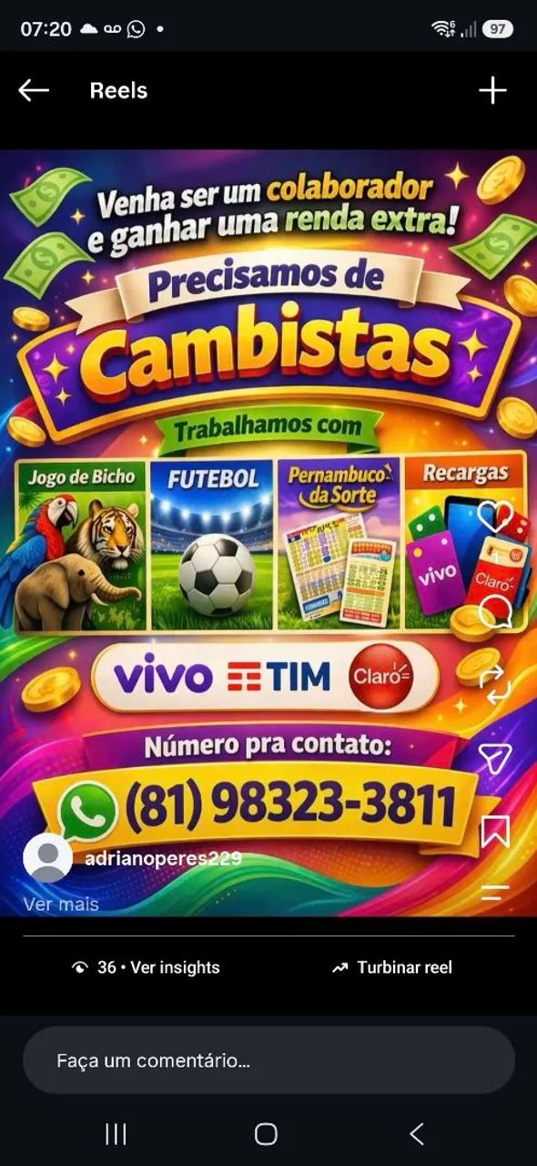Venha ganhar um dinheiro extra