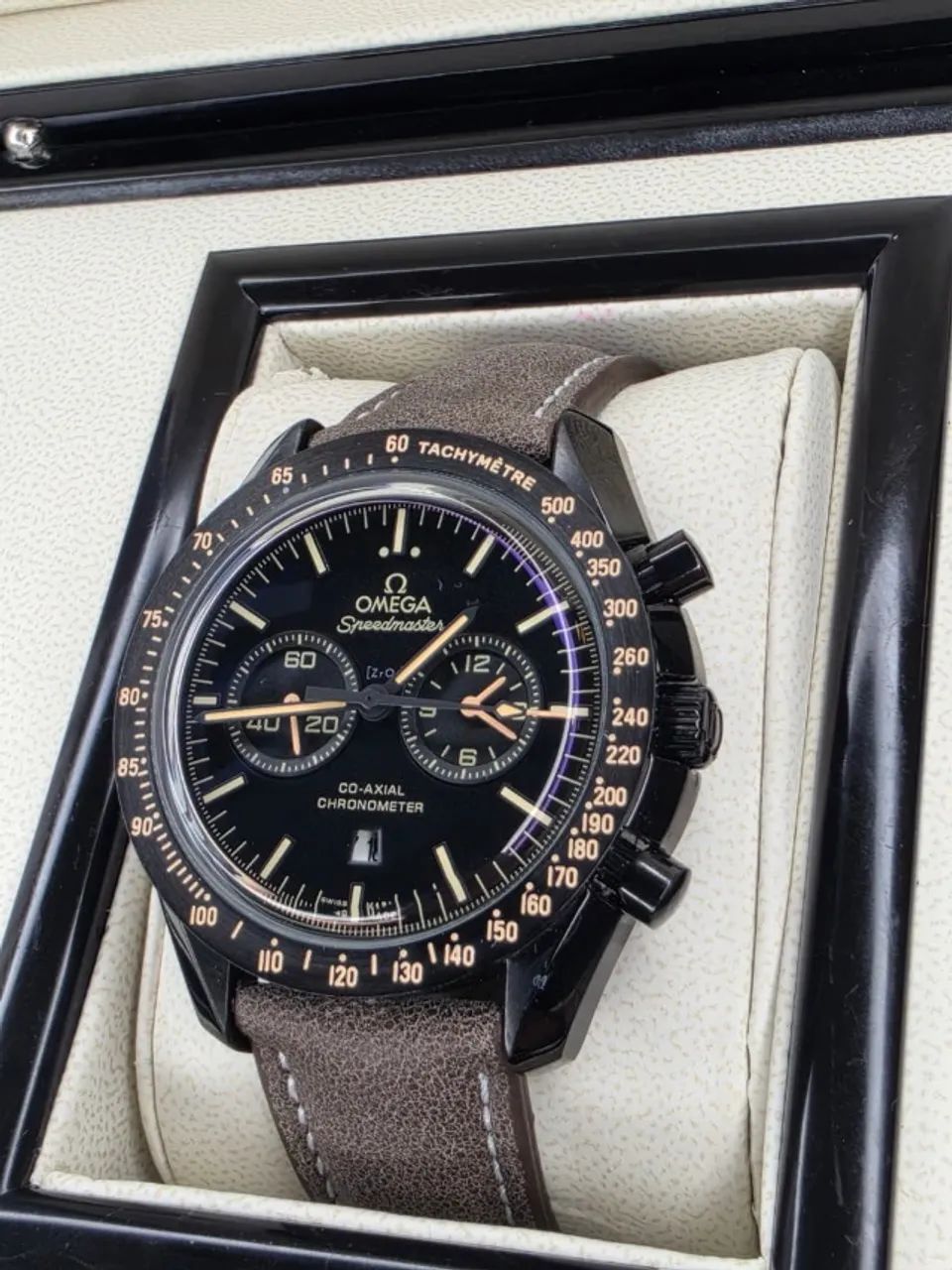 RELOGIO Omega Speedmaster Puseira de Couro AUTOMATICO LINHA AAA+ EM 10X SEM JUROS - Foto 4