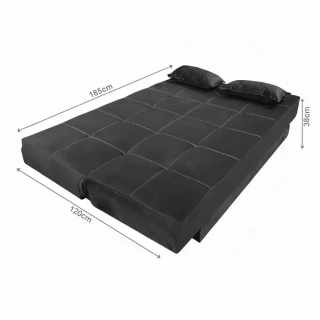 Sofá cama max cinza veludo (PRODUTO NOVO) - Foto 3